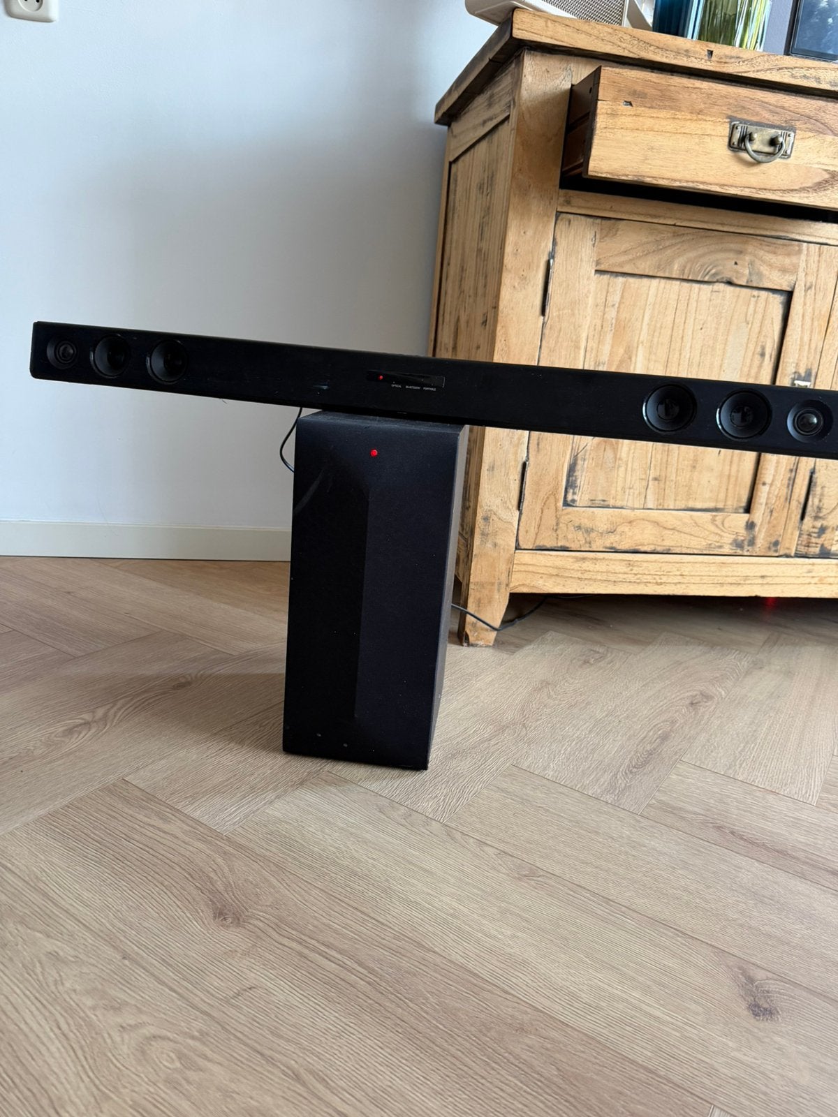 LG LAS454B Soundbar + Subwoofer (300W) | Bluetooth, Ophalen, Bluetooth, Zo goed als nieuw