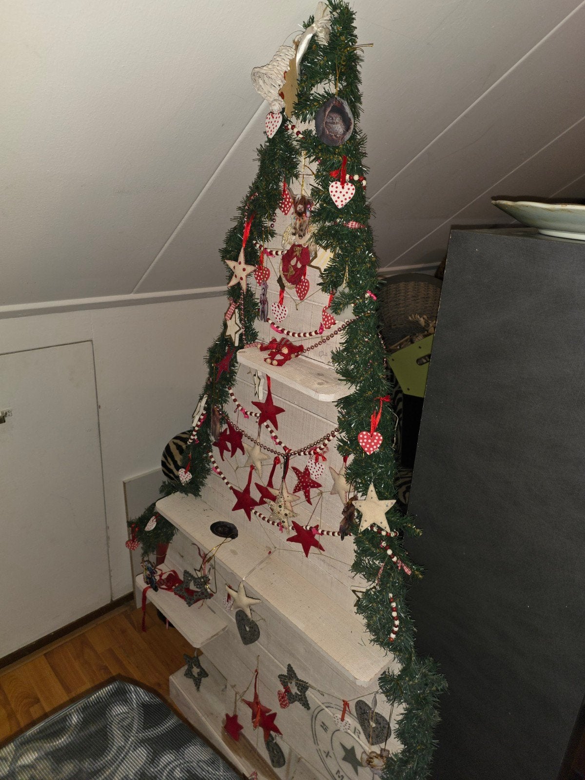 Houten kerstboom, Ophalen, Gebruikt