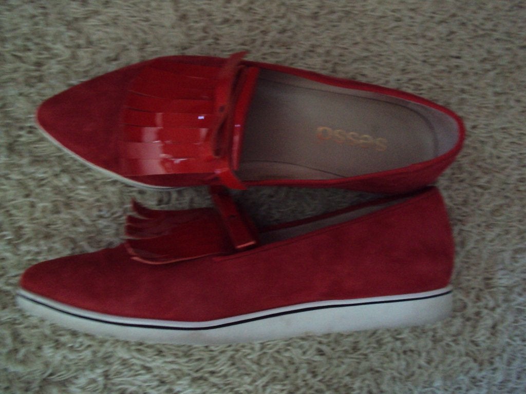 Sessá instappers - schoenen / rood / 38, Ophalen of Verzenden, Zo goed als nieuw, Rood, Instappers