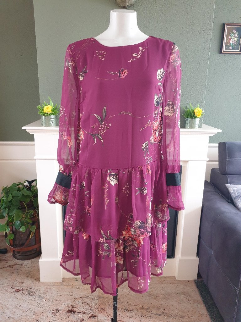 White No Man's Label aubergine jurk M 38, Kleding | Dames, Maat 38/40 (M), Verzenden, Paars, Zo goed als nieuw