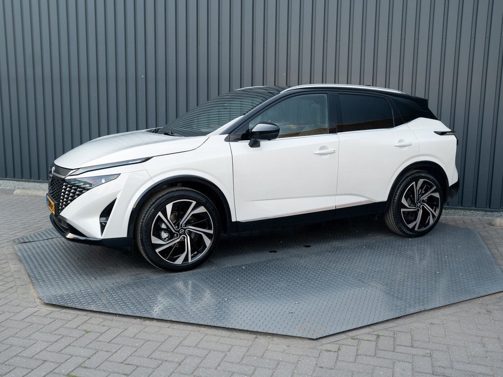Nissan QASHQAI 1.3 MHEV Xtronic Tekna Plus | panodak | Leder, 12 maanden, 4 cilinders, Wit, Bedrijf