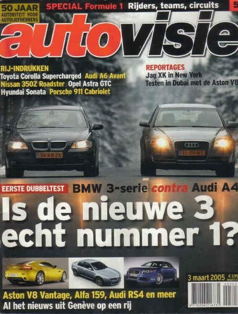 Autovisie 5 2005 : BMW 320d - Audi A4 2.0 TDI - A6 2.7 TDI, Ophalen of Verzenden, Gelezen, Algemeen