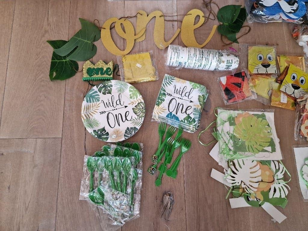 Jungle thema versiering voor kinderverjaardag, Ophalen of Verzenden, Nieuw, Versiering, Verjaardag