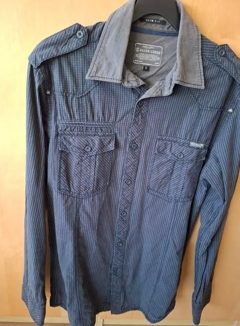 Overhemd maat S van Silver Creek, Kleding | Heren, Overhemden, Blauw, Halswijdte 38 (S) of kleiner, Ophalen of Verzenden, Gedragen