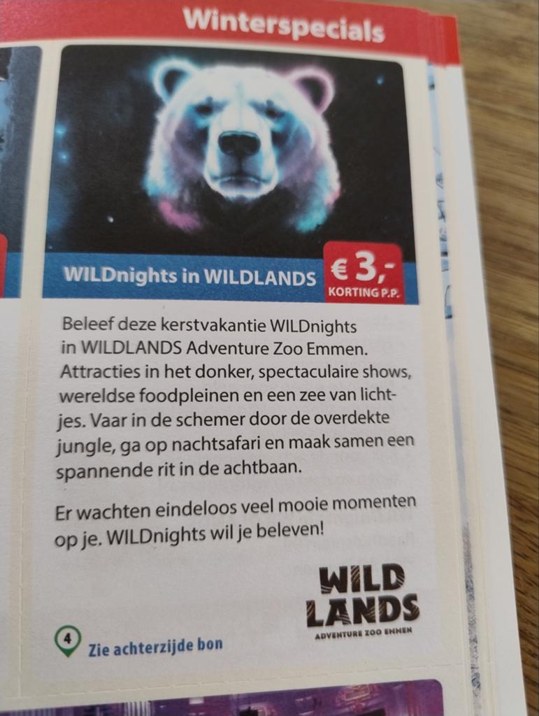 Korting WILDnights in WILDLANDS, Drie personen of meer, Kortingsbon