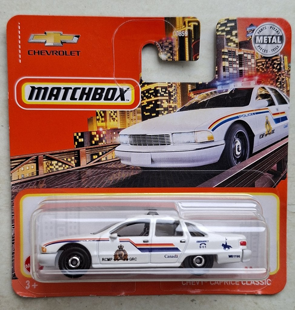'94 Chevy Caprice Classic van Matchbox 3 inch Police, Ophalen of Verzenden, Nieuw, Auto