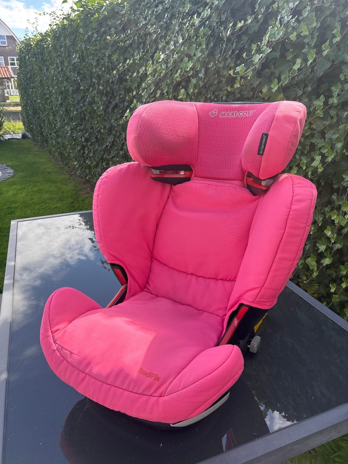 Maxi-Cosi RodiFix kinderzitje roze, Ophalen, Autogordel of Isofix, Gebruikt, 15 t/m 36 kg