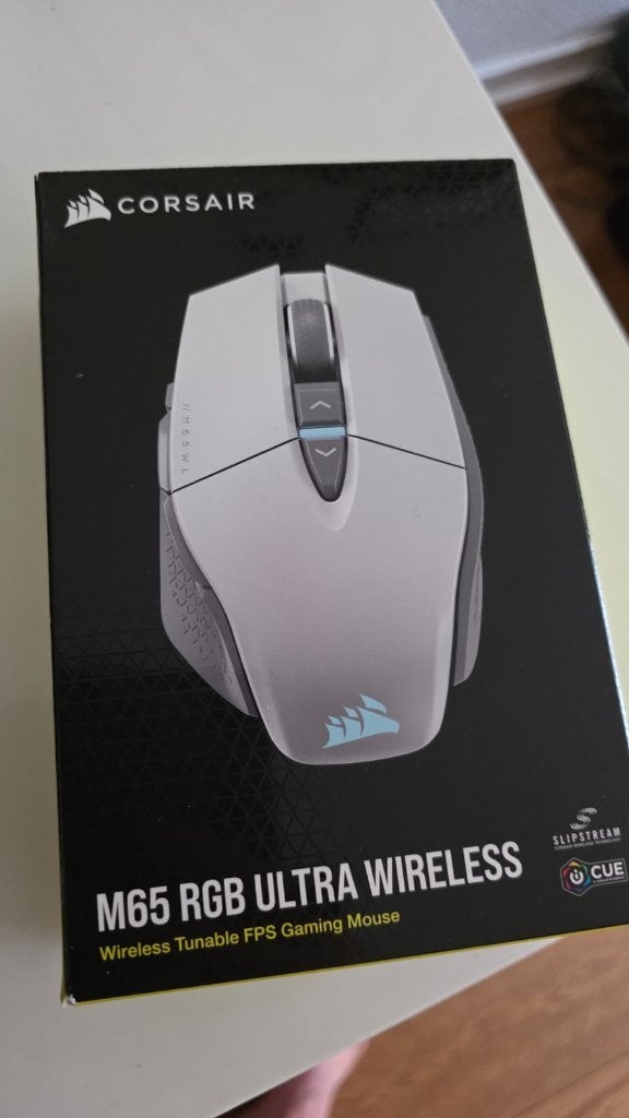 Corsair M65 Ultra Wireless wit (nieuw in doos), Computers en Software, Rechtshandig, Muis, Gaming muis, Nieuw