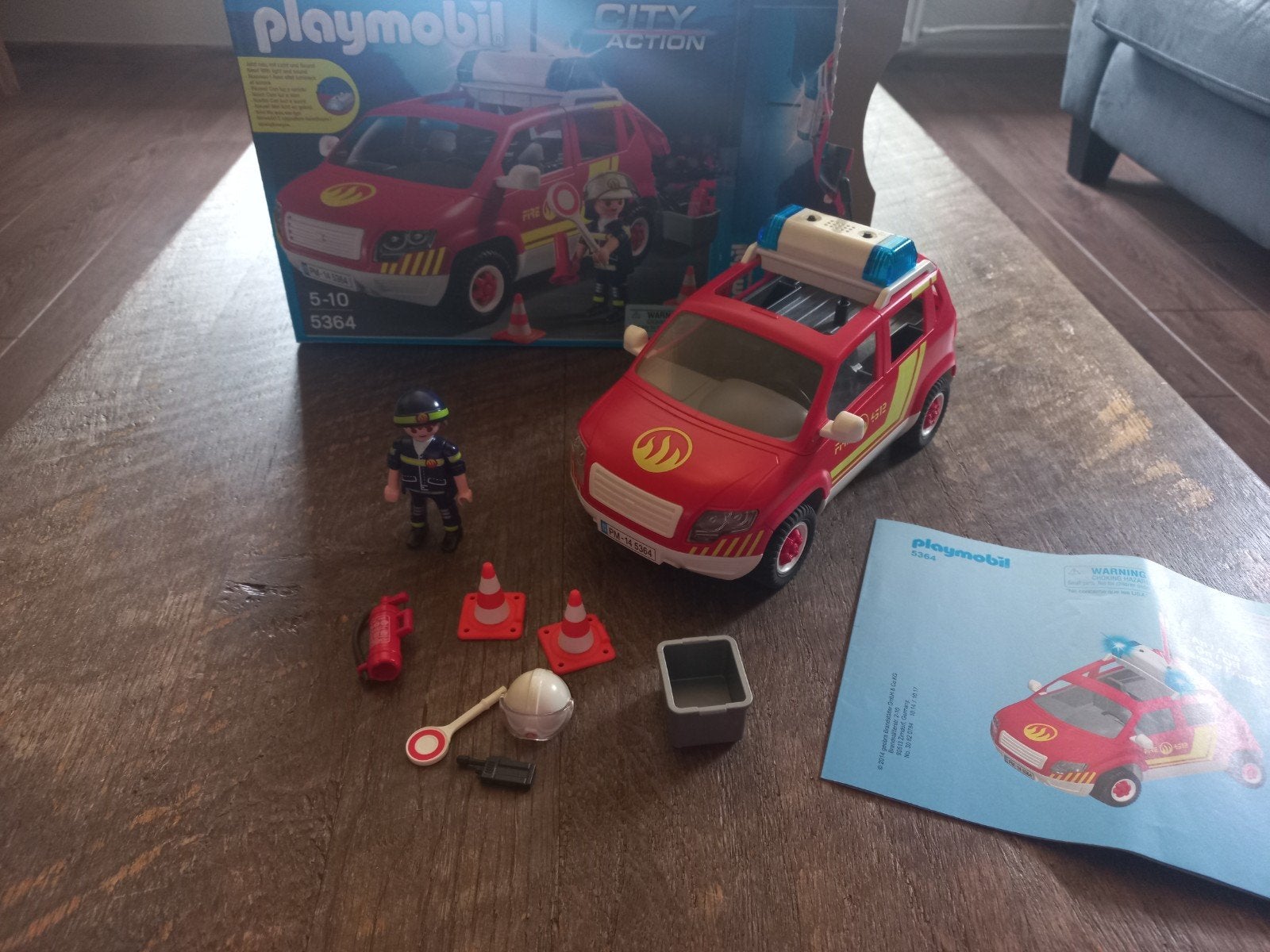 Playmobil city action 5364 brandweerman dienstwagen, Complete set, Voertuig, Ophalen of Verzenden, Zo goed als nieuw
