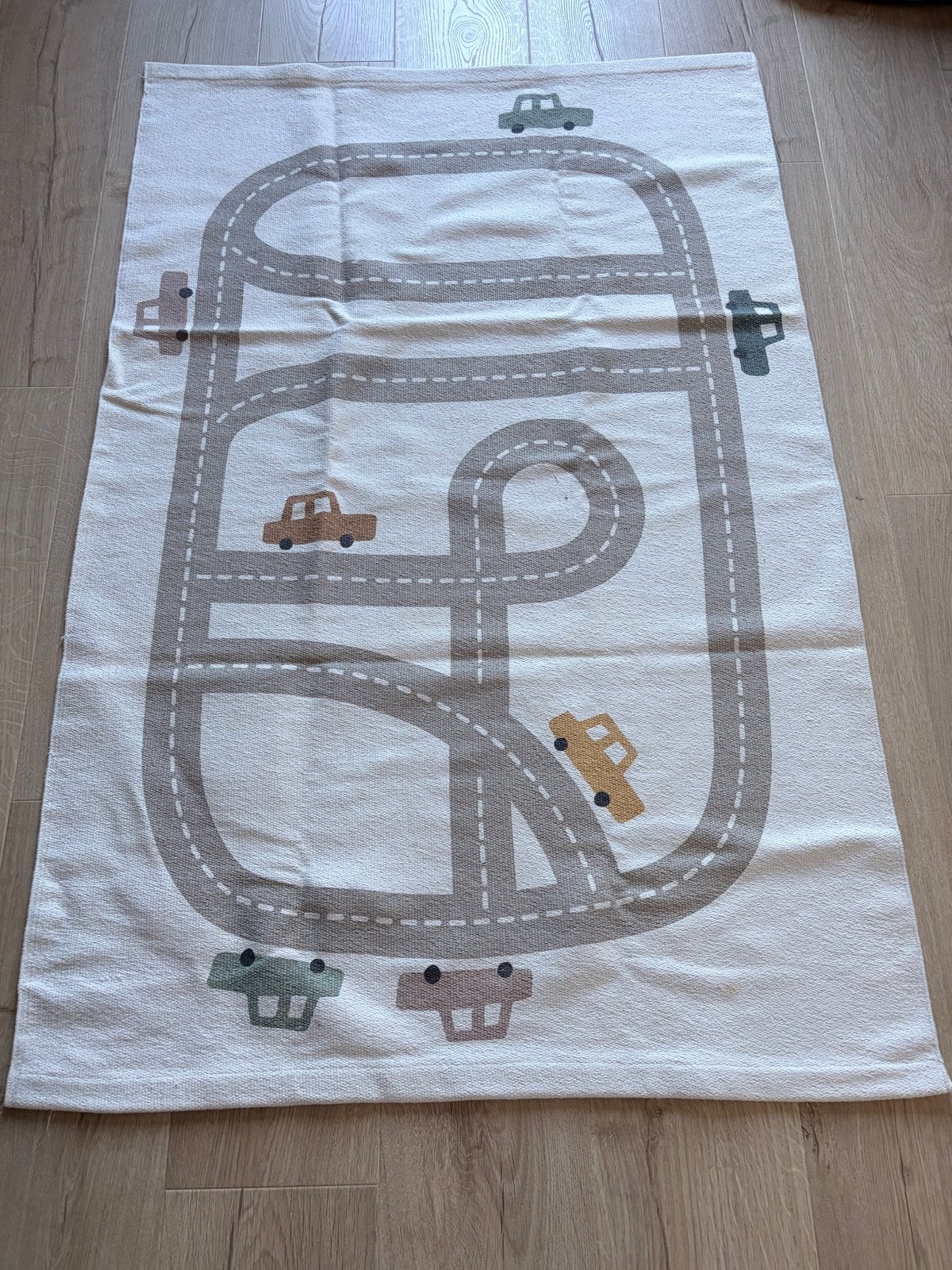 H&M Home speelkleed met wegenpatroon (90x130 cm), Huis en Inrichting, 100 tot 150 cm, Wit, Zo goed als nieuw, Rechthoekig