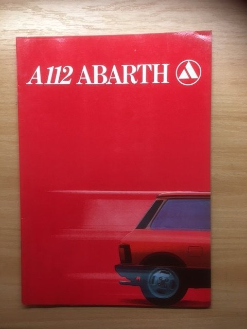 A112 Abarth brochure - Zeldzaam en origineel  Engels, Abarth, Alfa Romeo, Ophalen of Verzenden, Zo goed als nieuw