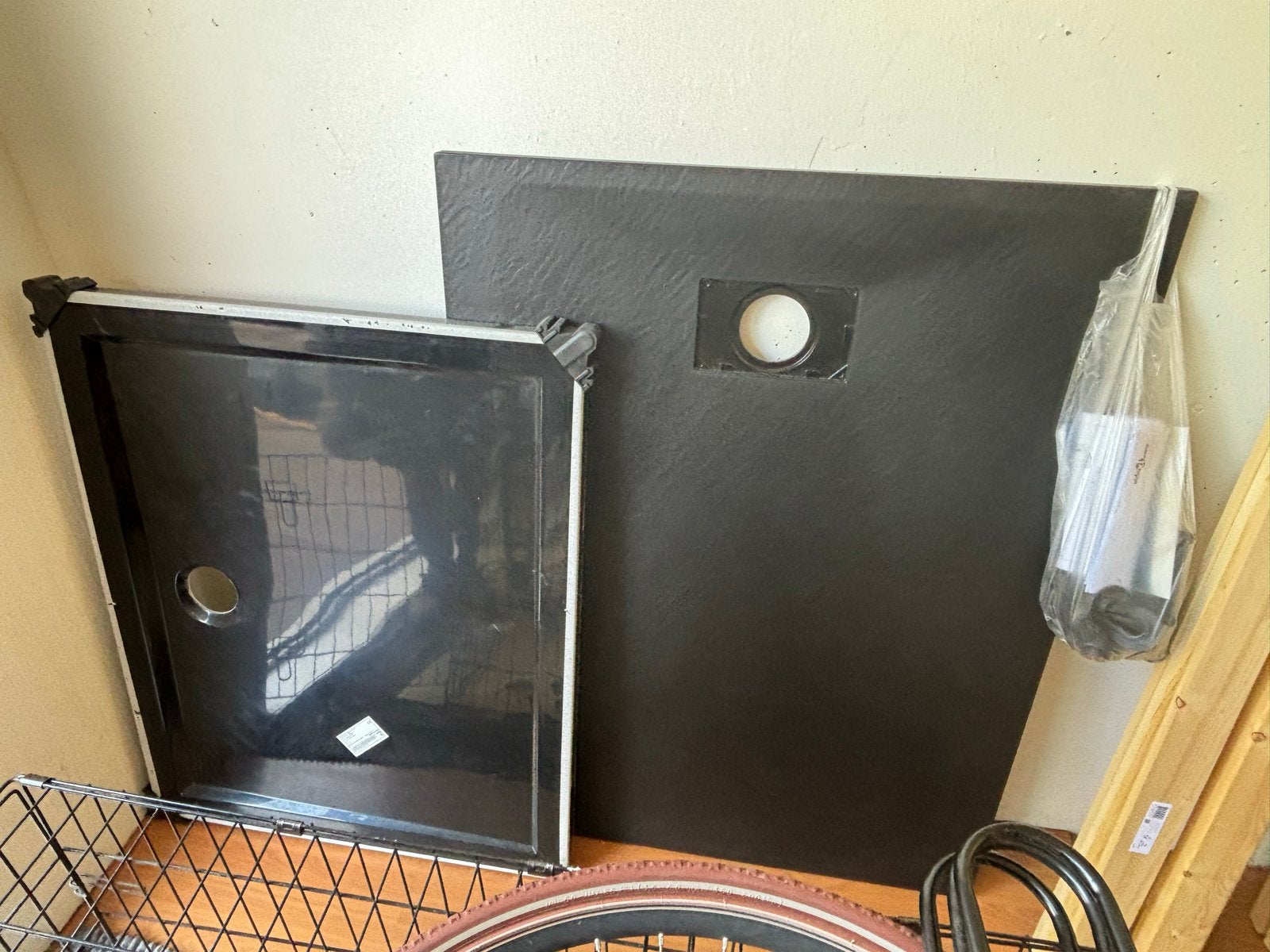 Doucheplaten en douchewand - Diverse maten - Zwart, Ophalen, Nieuw, Met douche