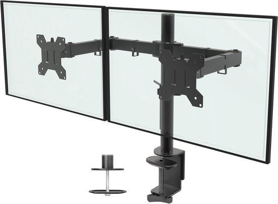 Douxe dubbele monitorarm, 2 schermen 13 tot 27 inch, nieuw, Computers en Software, Info@douxe.nl, IPS, Nieuw, Koperstraat 26, 3067 GL Rotterdam, Nederland
