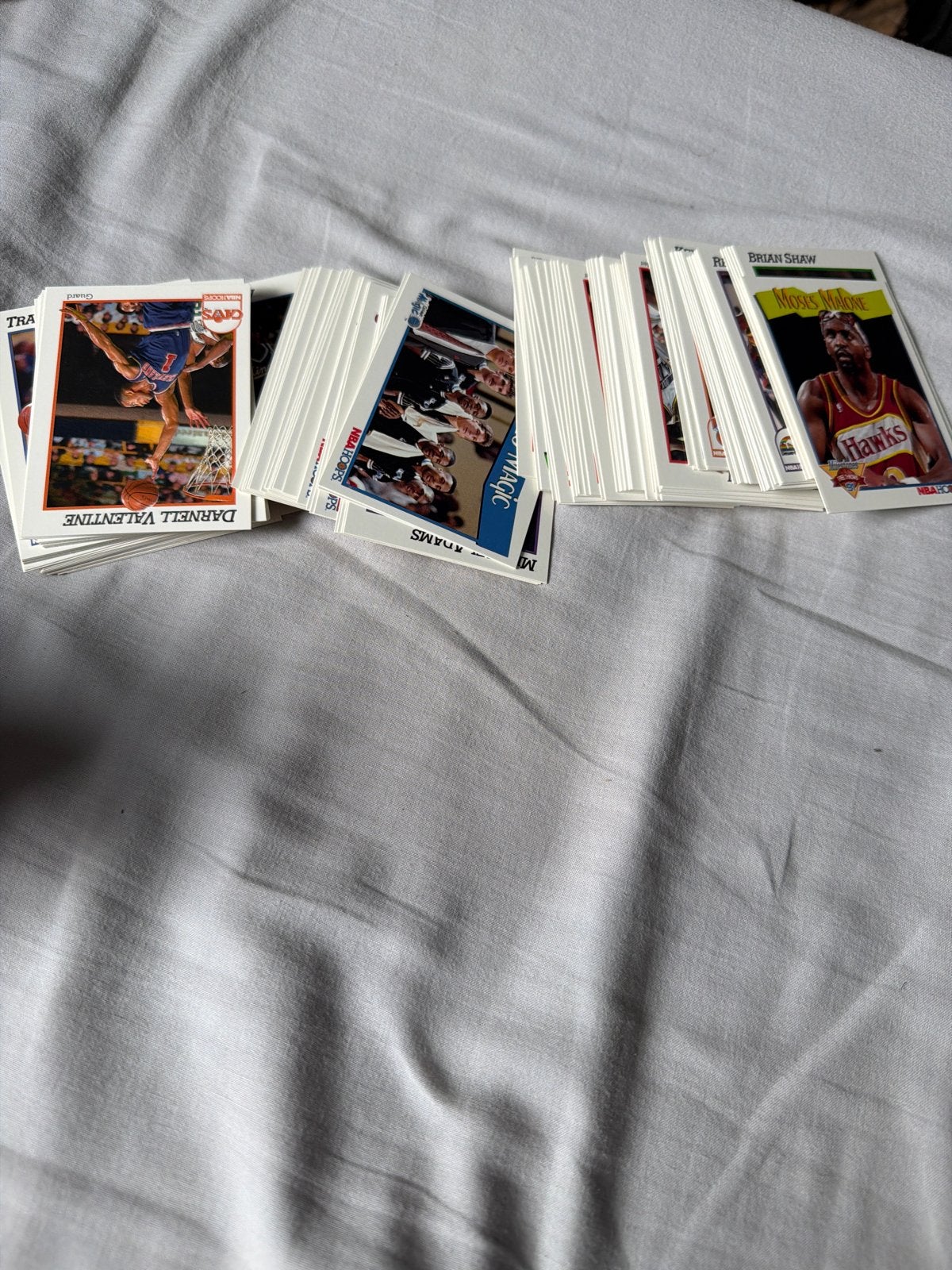 NBA Hoops Basketball Kaarten - Darnell Valentine, Brian Shaw, Ophalen of Verzenden, Gebruikt, Overige sporten, Spelerskaart