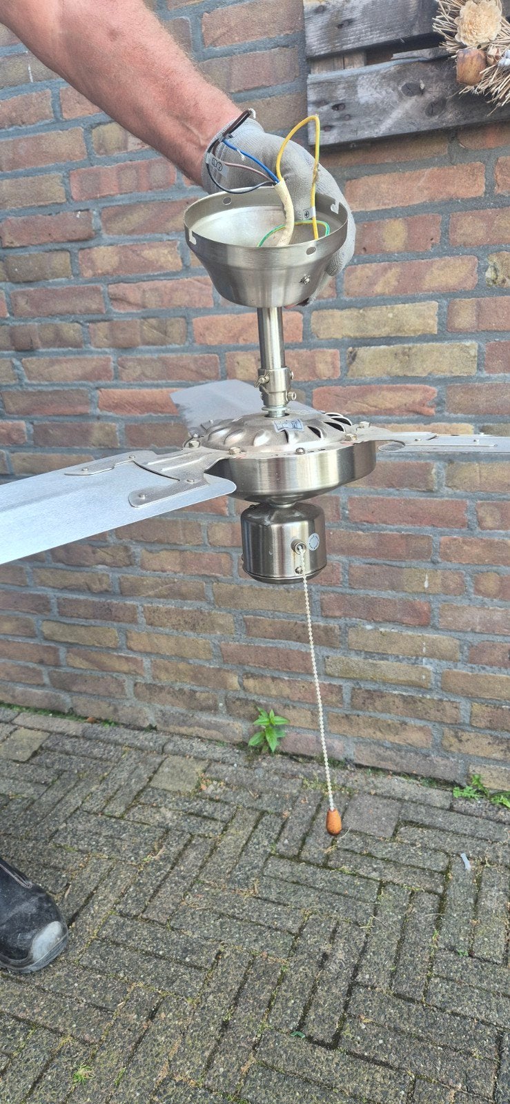 Mooie plafondventilator - Ideaal voor verkoeling, Ophalen of Verzenden, Gebruikt, Metaal, Modern