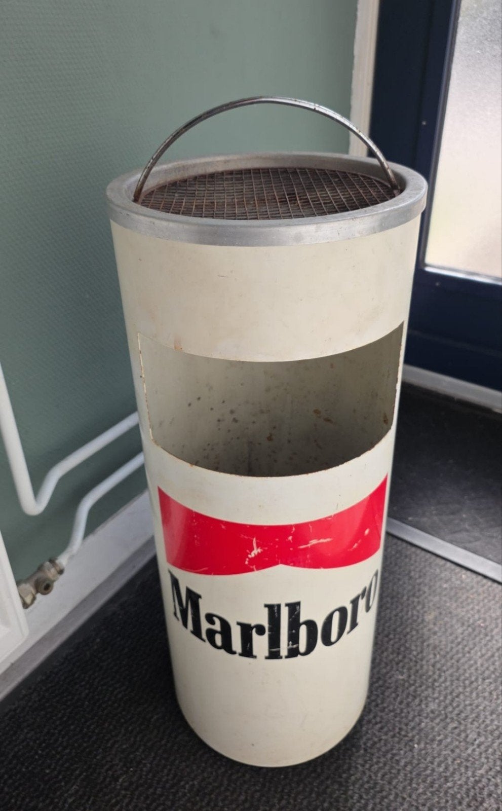 Vintage Marlboro Asbak & Prullenbak - Uniek Design, Verzamelen, Ophalen, Gebruikt