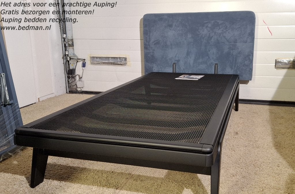 Prachtige Auping Original 1 persoons. Gratis bez/Mont!, Verstelbaar, 90 cm, Eenpersoons, Zwart