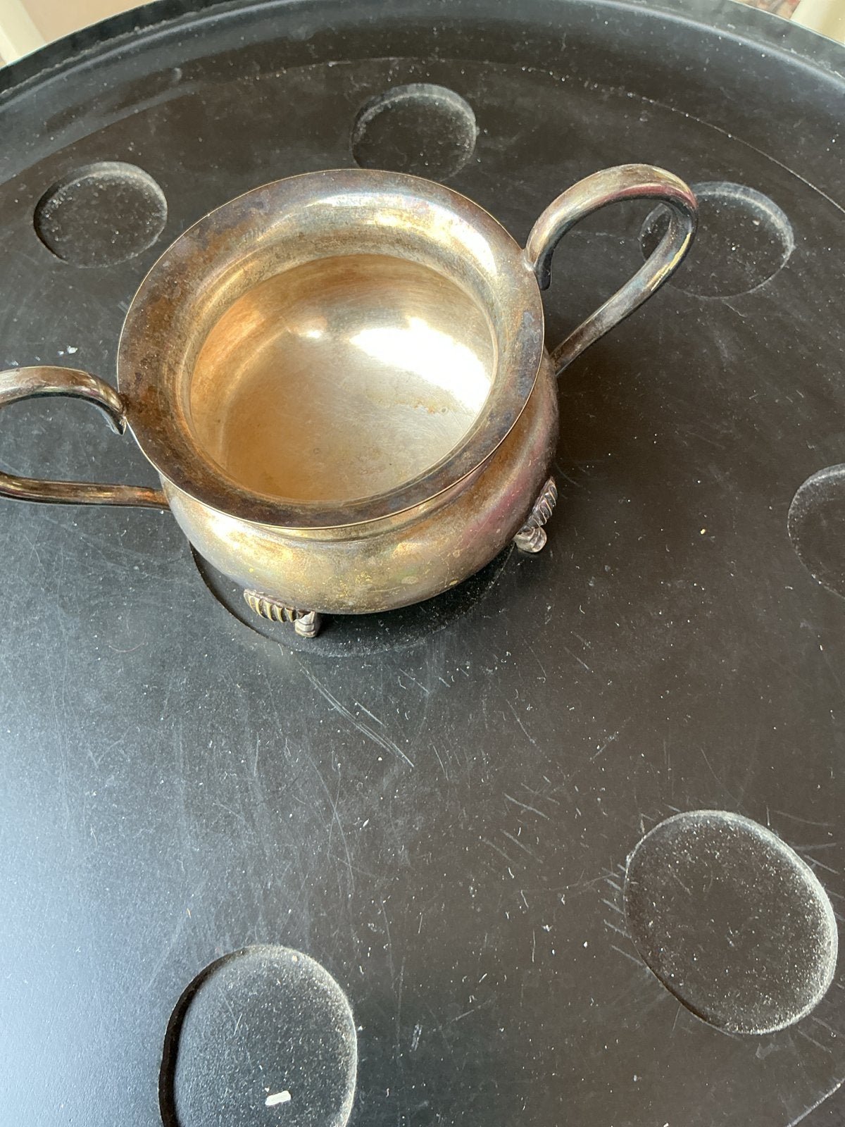Antieke zilveren suikerpot met handvatten, Antiek en Kunst, Ophalen of Verzenden, Zilver