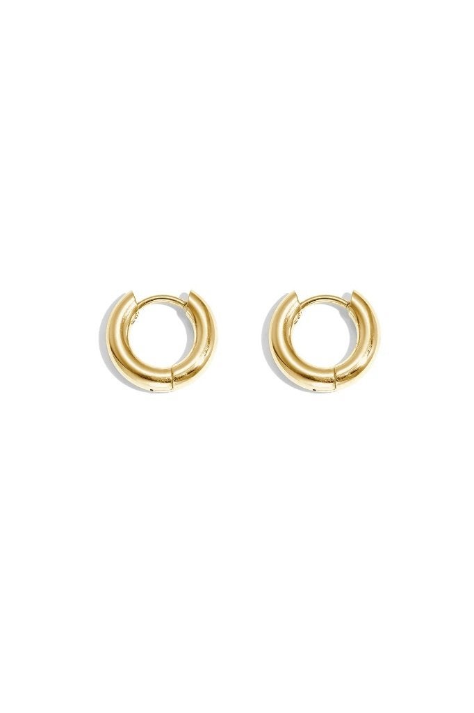 Basic creolen oorbellen - mini roestvrij staal, Sieraden, Tassen en Uiterlijk, Ophalen of Verzenden, Nieuw, Grijs, Overige materialen