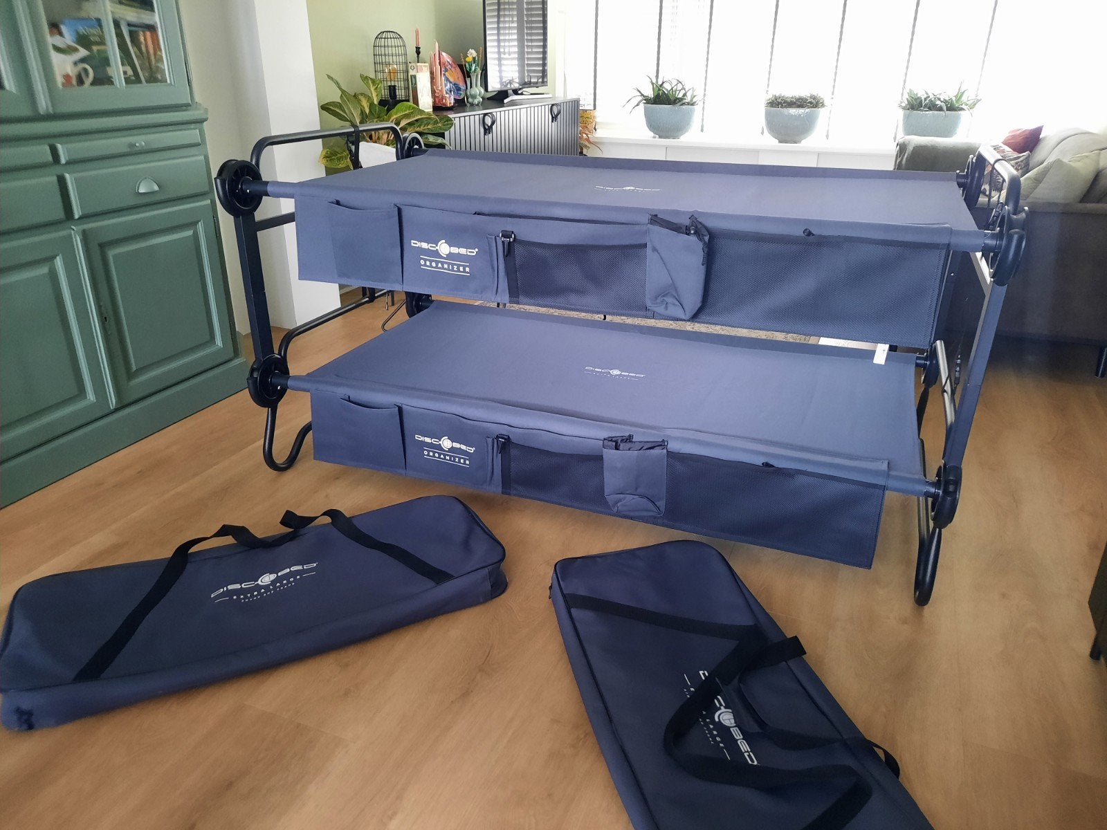 Disc-O-Bed stapelbedden (veldbedden), Ophalen, Zo goed als nieuw, 2-persoons
