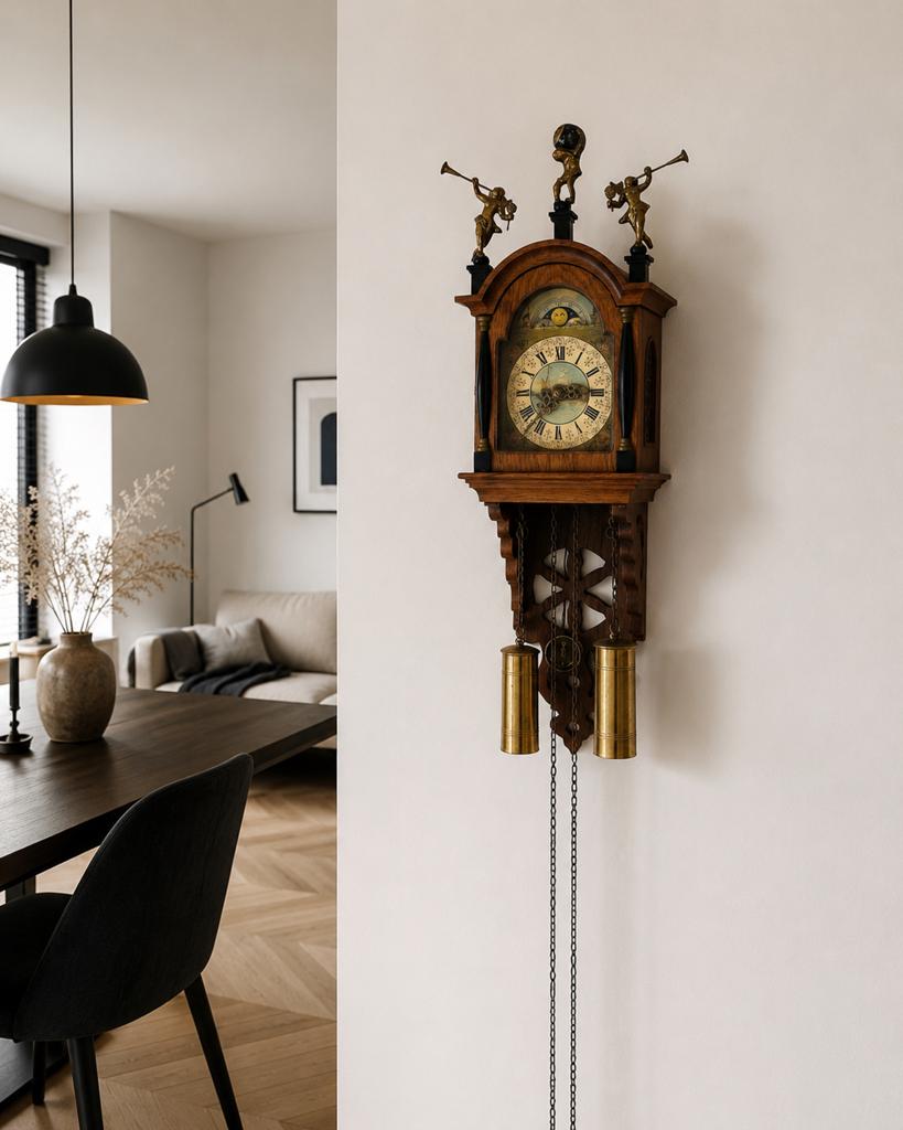 Warmink WUBA schippertje, vintage wandklok, Antiek en Kunst, Antiek | Klokken, Ophalen