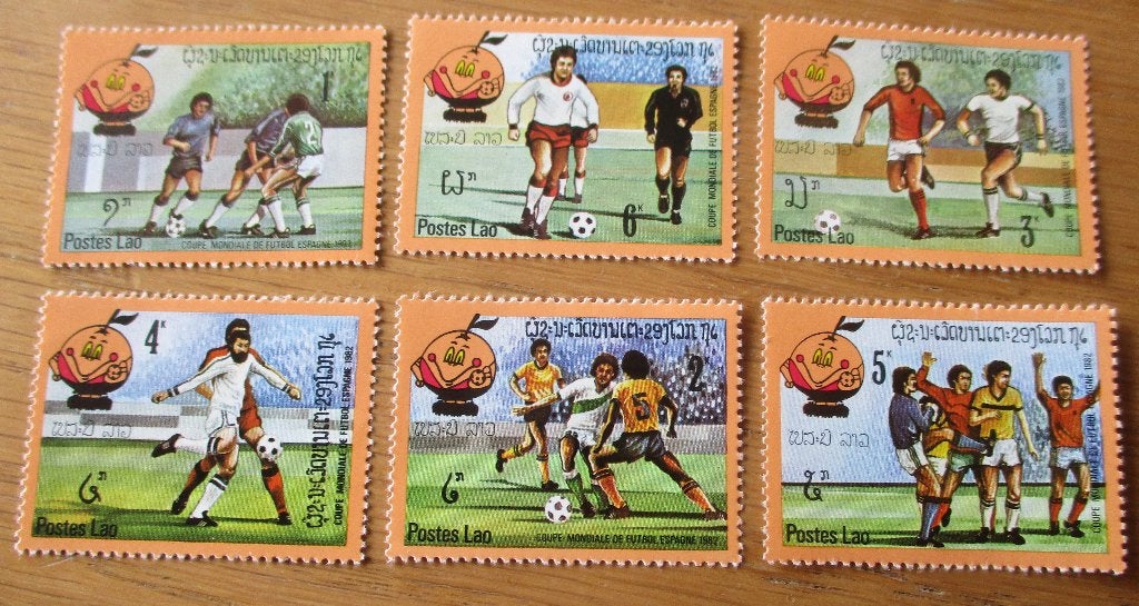 Laos, serie WK Voetbal 1982, Verzenden, Postfris, Sport