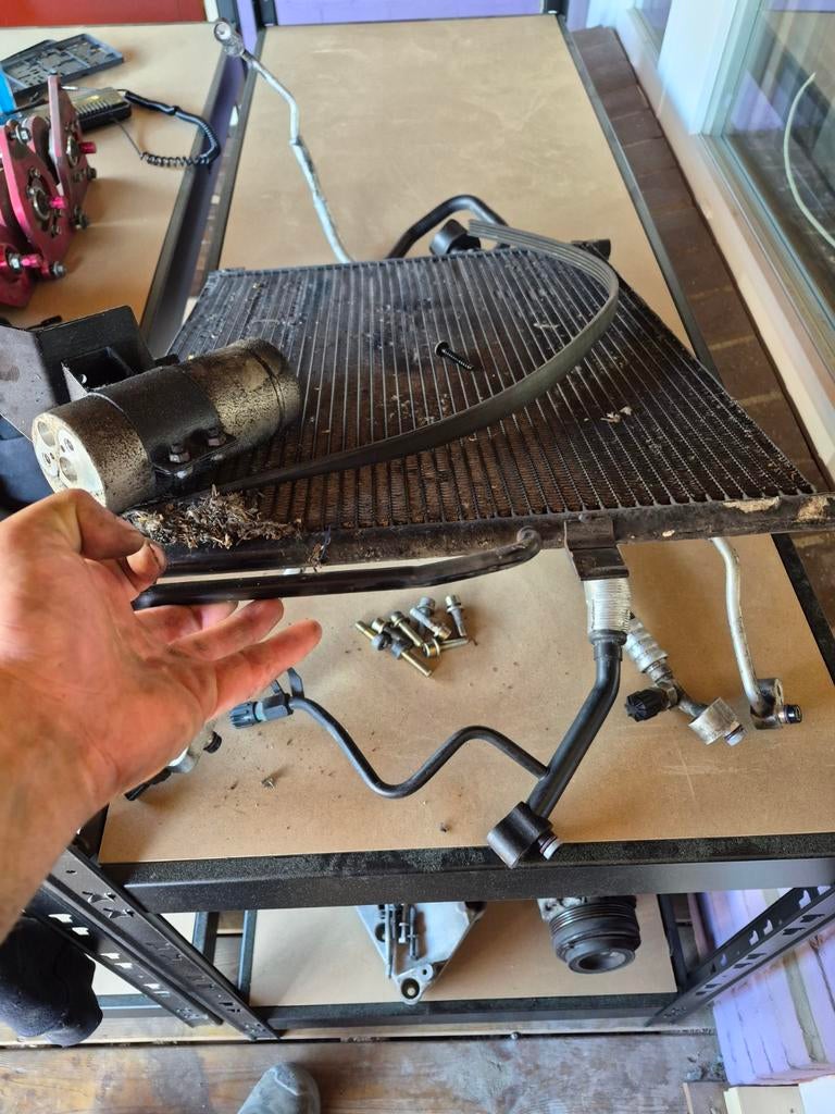 Airco set, aircopomp, condensator bmw e46 6cilinder m54, Ophalen, Gebruikt, ., .