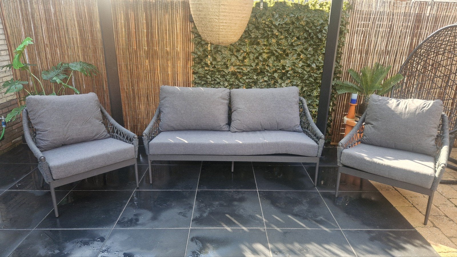 MOOIE ANTRACIETGRIJSEN LOUNGESET