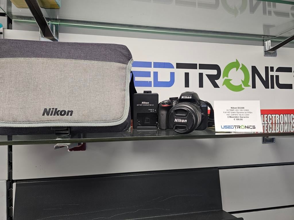 Nikon D3300 spiegelreflexcamera met tas en lader, Gebruikt, Spiegelreflex, Ophalen of Verzenden, 4 t/m 7 keer