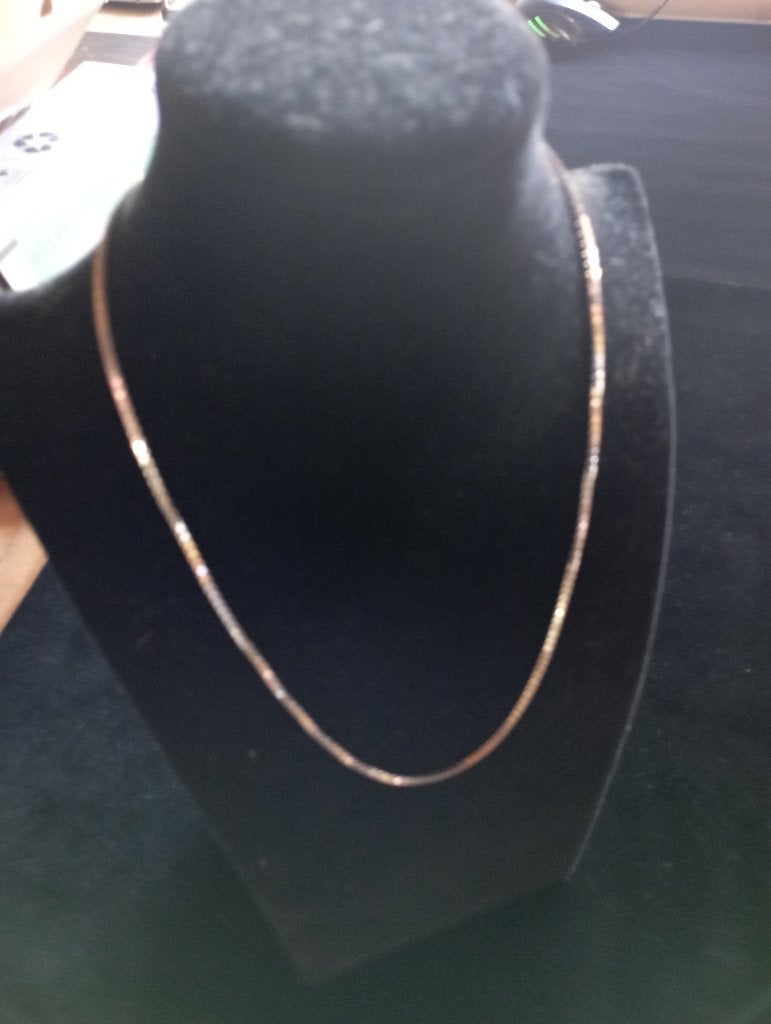 Zilveren 925 ketting, Venetiaanse schakel., Verzenden, Gebruikt, Zilver, Zilver