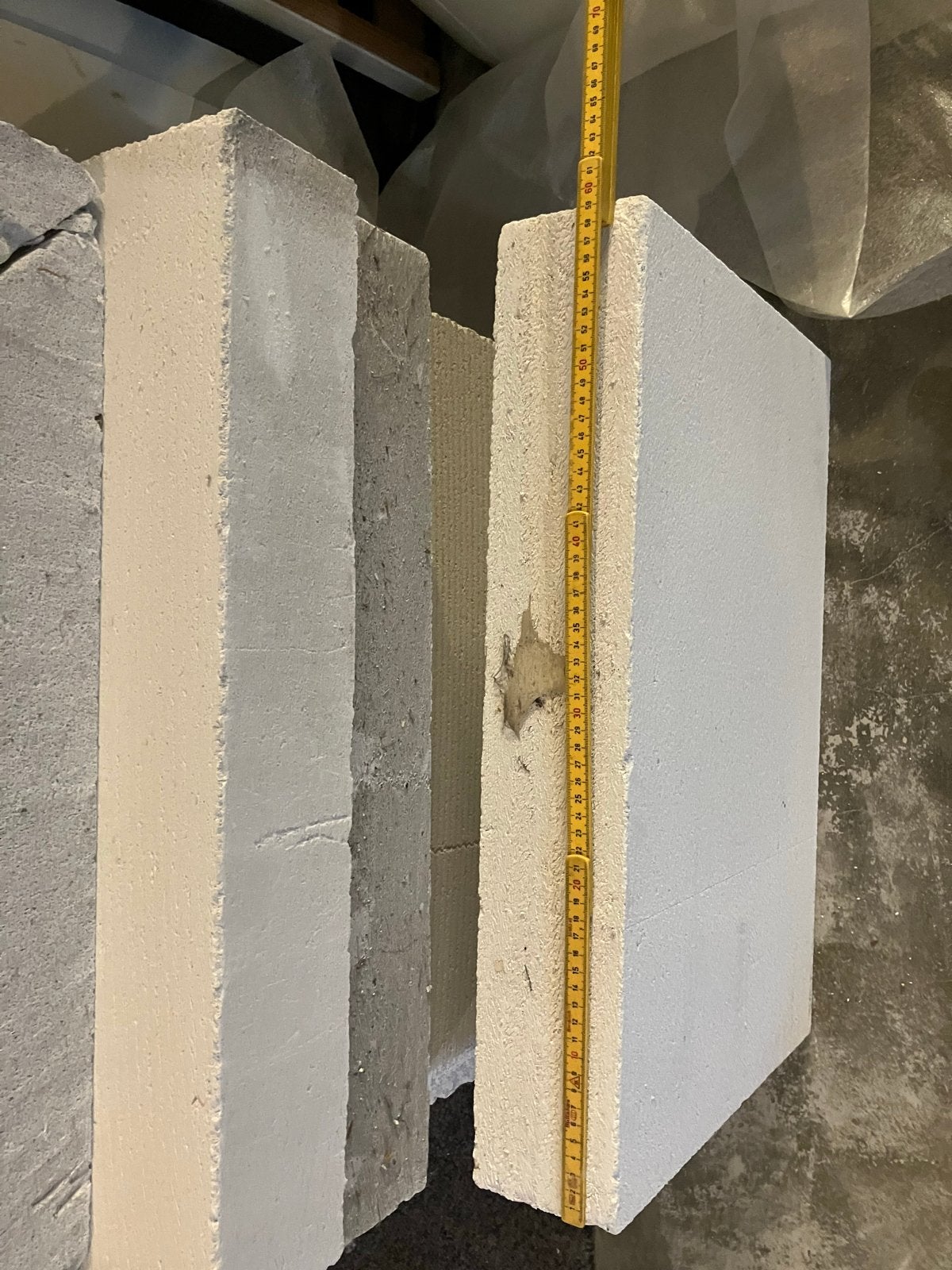 Kalkzandstenen blokken - afmeting 40-60-10, Ophalen, Gebruikt, Kalkzandstenen