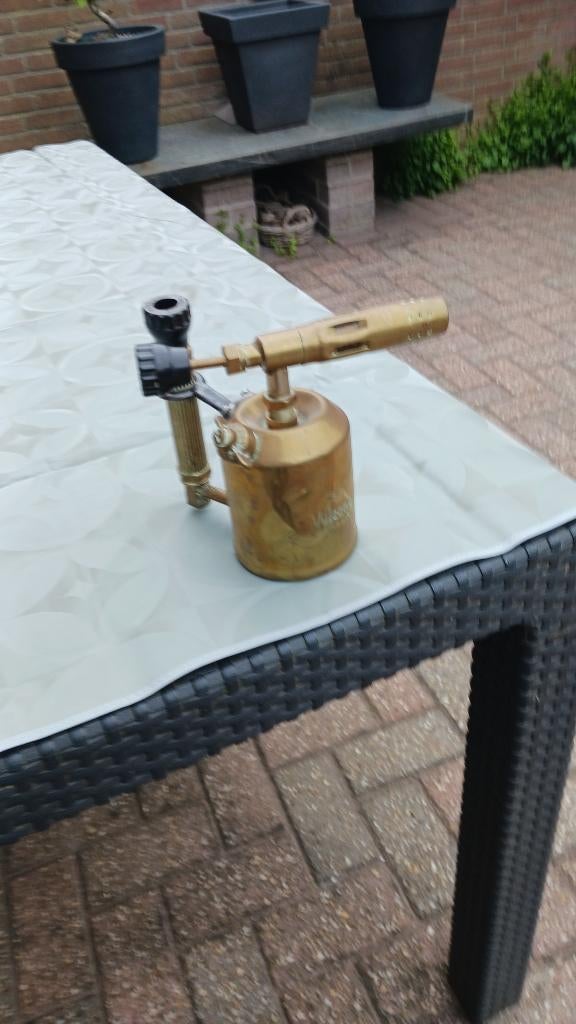 Oude koperen verfbrander Vulcano, Antiek en Kunst, Ophalen, Koper