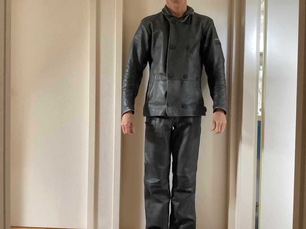 Difi leren motorjack + broek z.g.a.n., Ophalen of Verzenden, Tweedehands, Jas | leer