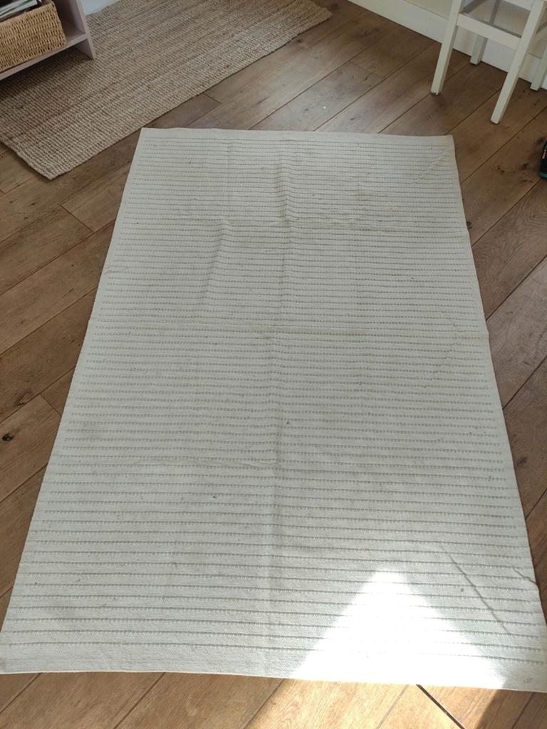 Ikea Starreklinte vloerkleed katoen groen creme, Ophalen, Gebruikt, Groen