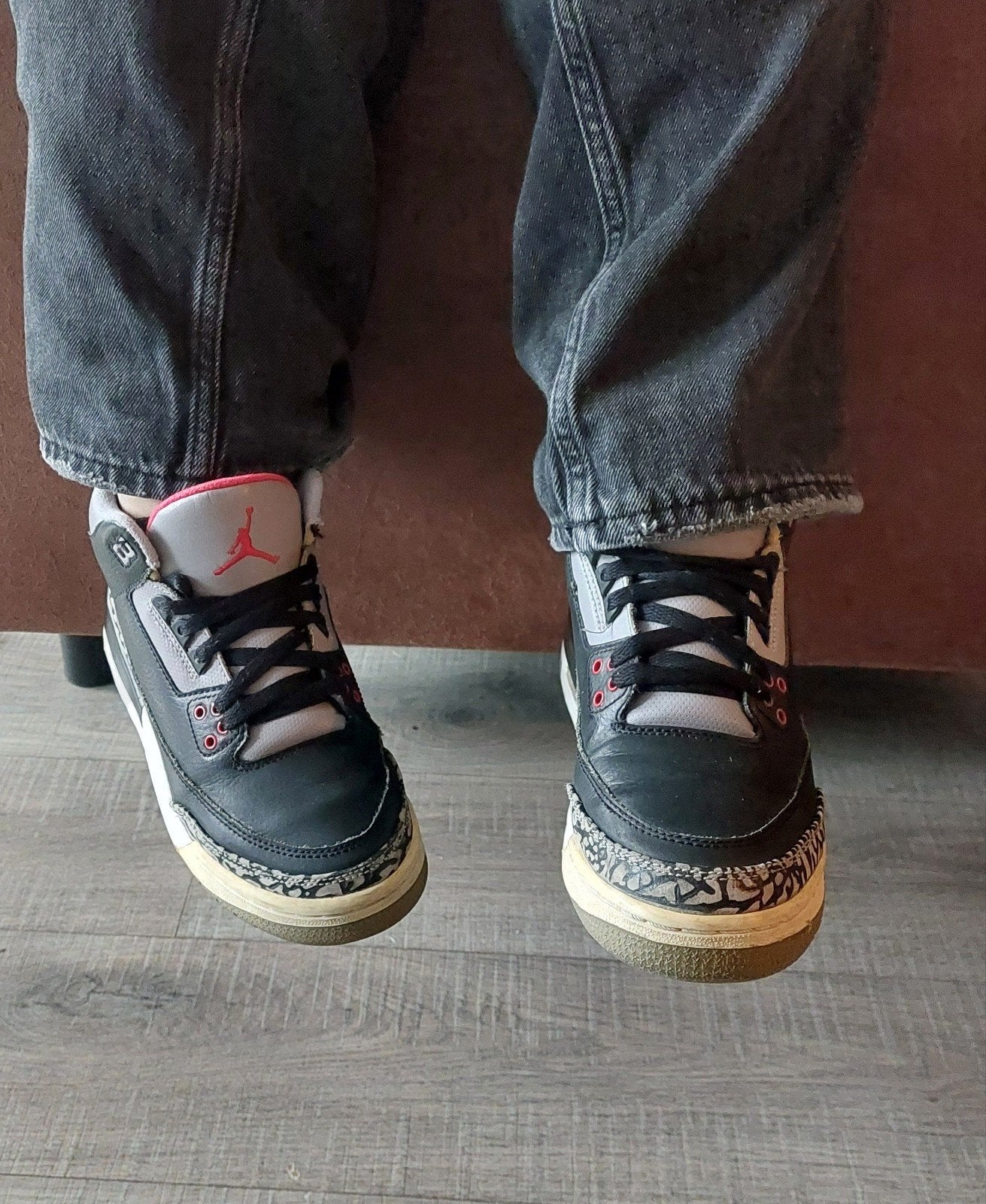 Air Jordan Retro 3 Black Cement sneakers, Zwart, Ophalen of Verzenden, Sneakers of Gympen, Jordan
