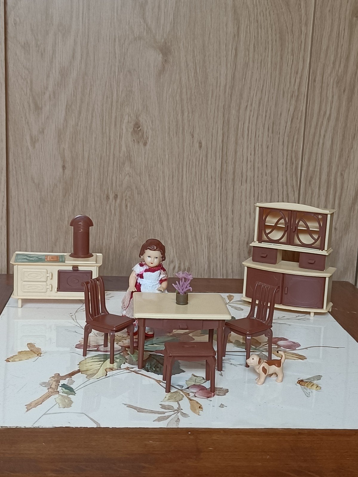 Vintage keuken setje Poppenhuis jaren '70 (Lundby formaat), Ophalen of Verzenden, Gebruikt, Poppenhuis