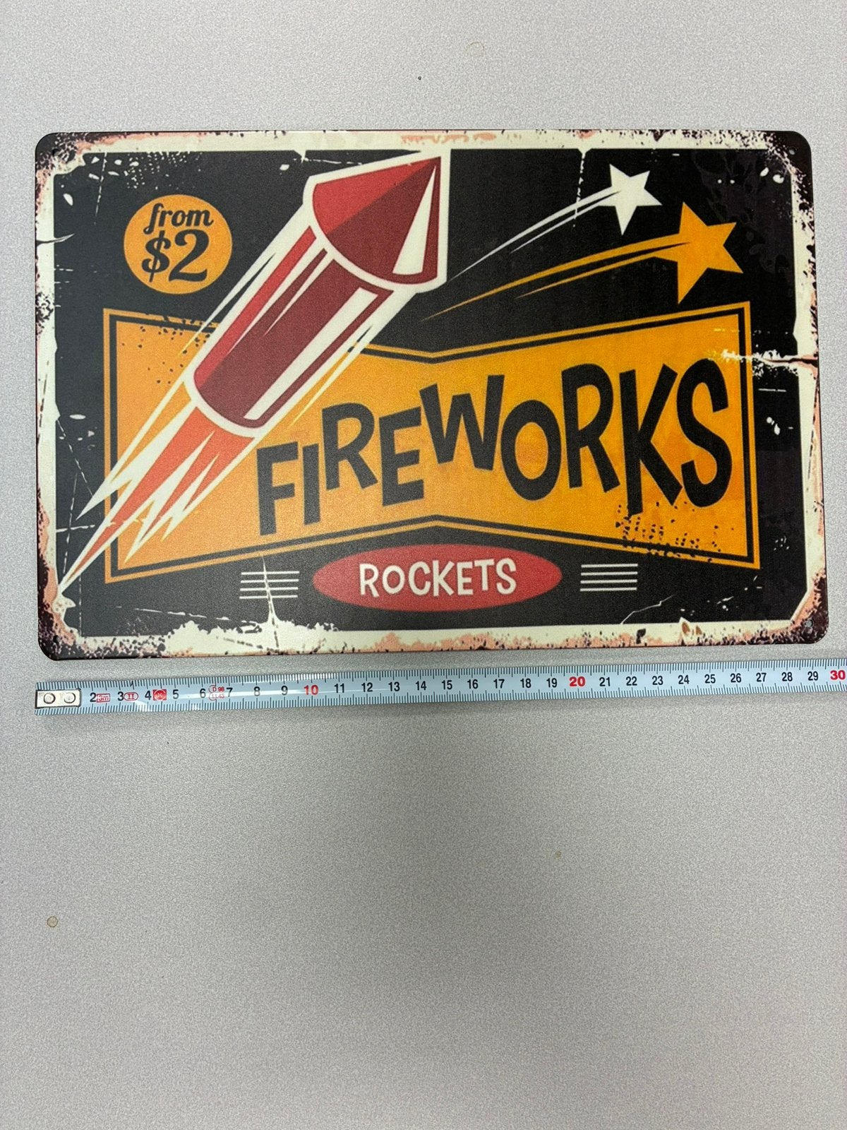 Vuurwerk wandplaatje, Verzenden, Zo goed als nieuw