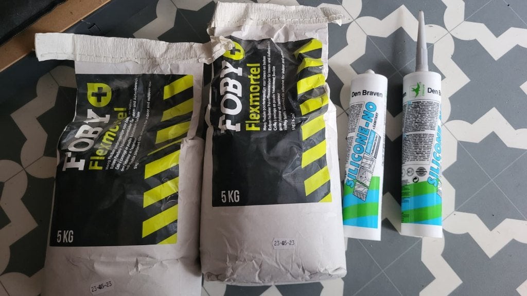 Foby+ Flexmortel poedertegellijm, Doe-het-zelf en Verbouw, Tegels, Ophalen, Overige materialen, 60 cm of meer, Overige typen