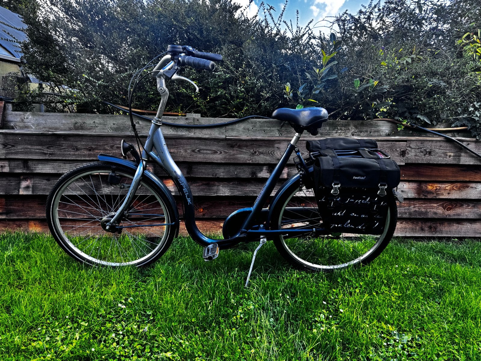 Fiets met lage instap, z.g.a.n. banden en handvaten, Fietsen en Brommers, Gebruikt, Velgrem, (Extra) lage instap, 50 tot 53 cm