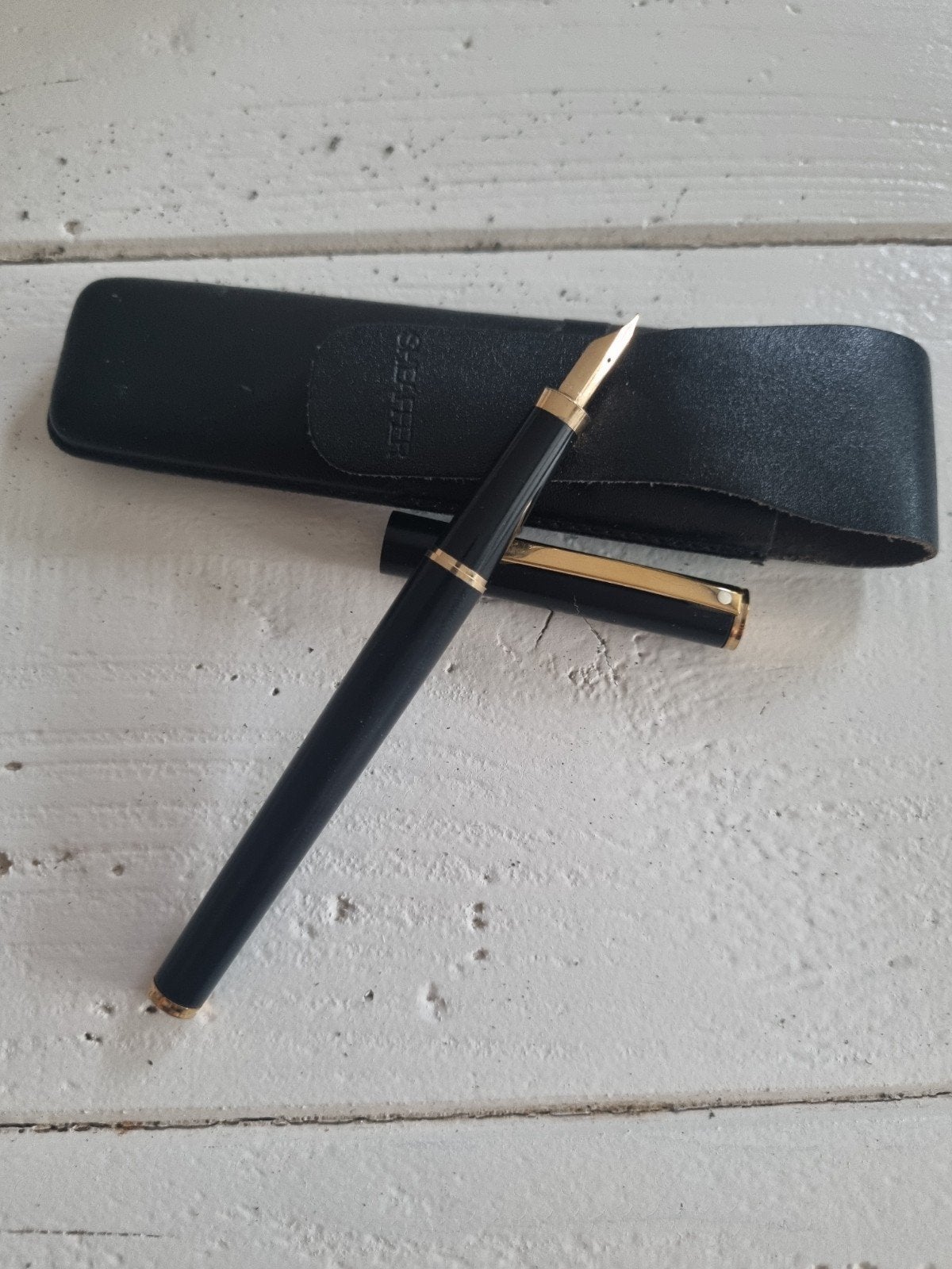 Sheaffer Fashion II Vulpen, Zwart met Gouden Details en Etui, Ophalen