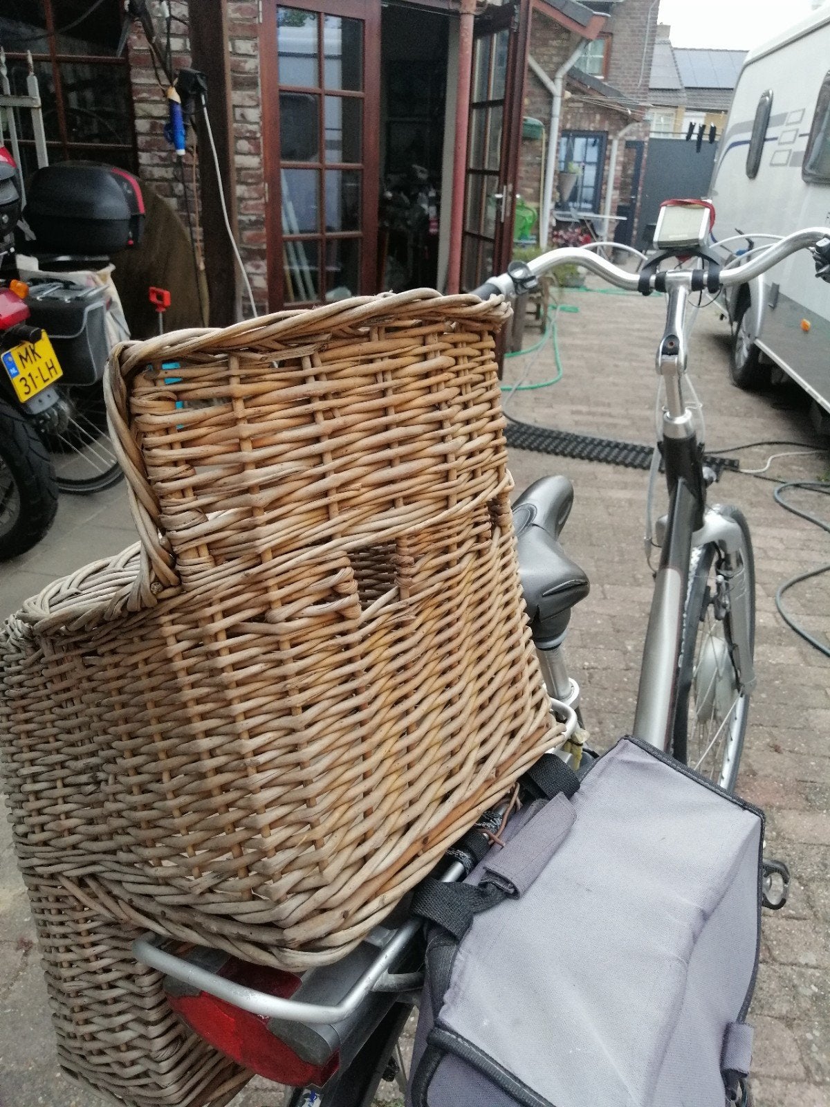 Vintage rotan kinderzitje fiets, Ophalen, Gebruikt, Overige typen