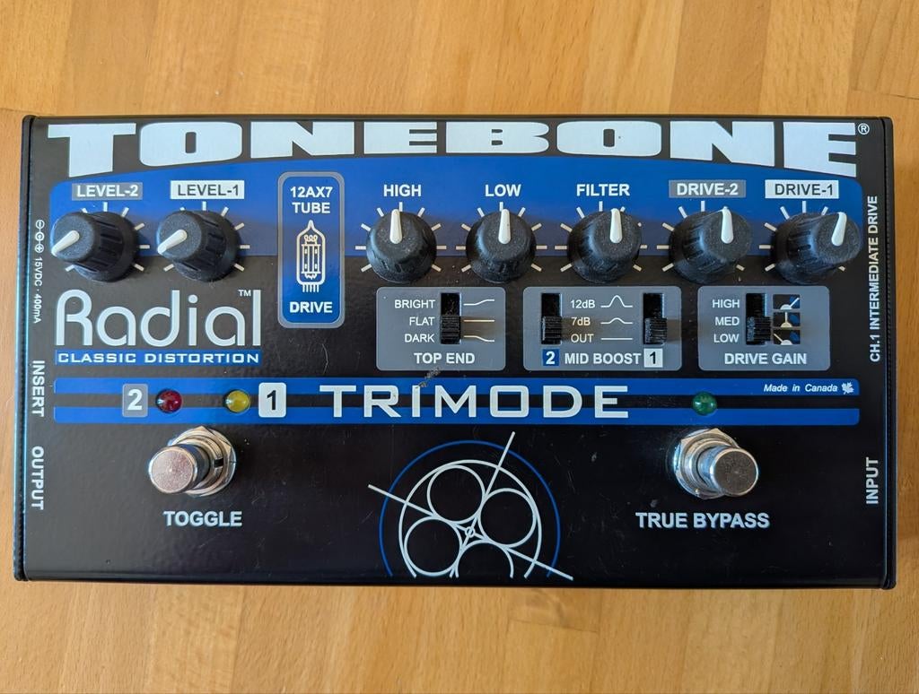 Radial Tonebone Trimode Classic Distortion Pedaal, Muziek en Instrumenten, Effecten, Ophalen of Verzenden, Zo goed als nieuw, Distortion, Overdrive of Fuzz