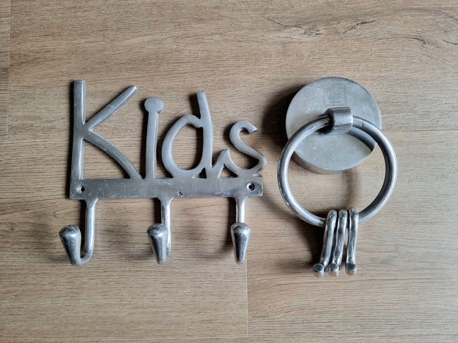 Rivièra Maison kleding-/ handdoekhaken - Set van 2, Huis en Inrichting, Ophalen, Gebruikt, Wandhaken, Minder dan 100 cm