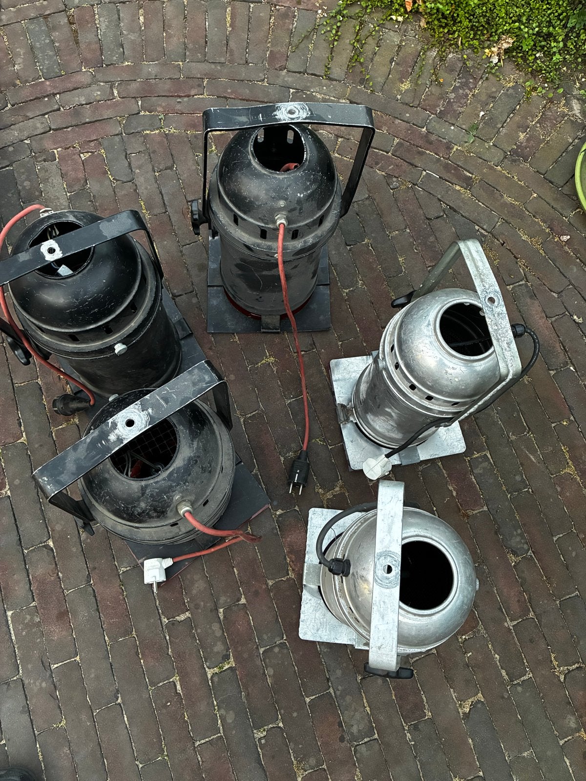5x Oude Par 64 behuizingen, omgebouwd voor normale lampen, Muziek en Instrumenten, Licht en Laser, Ophalen, Gebruikt, Licht