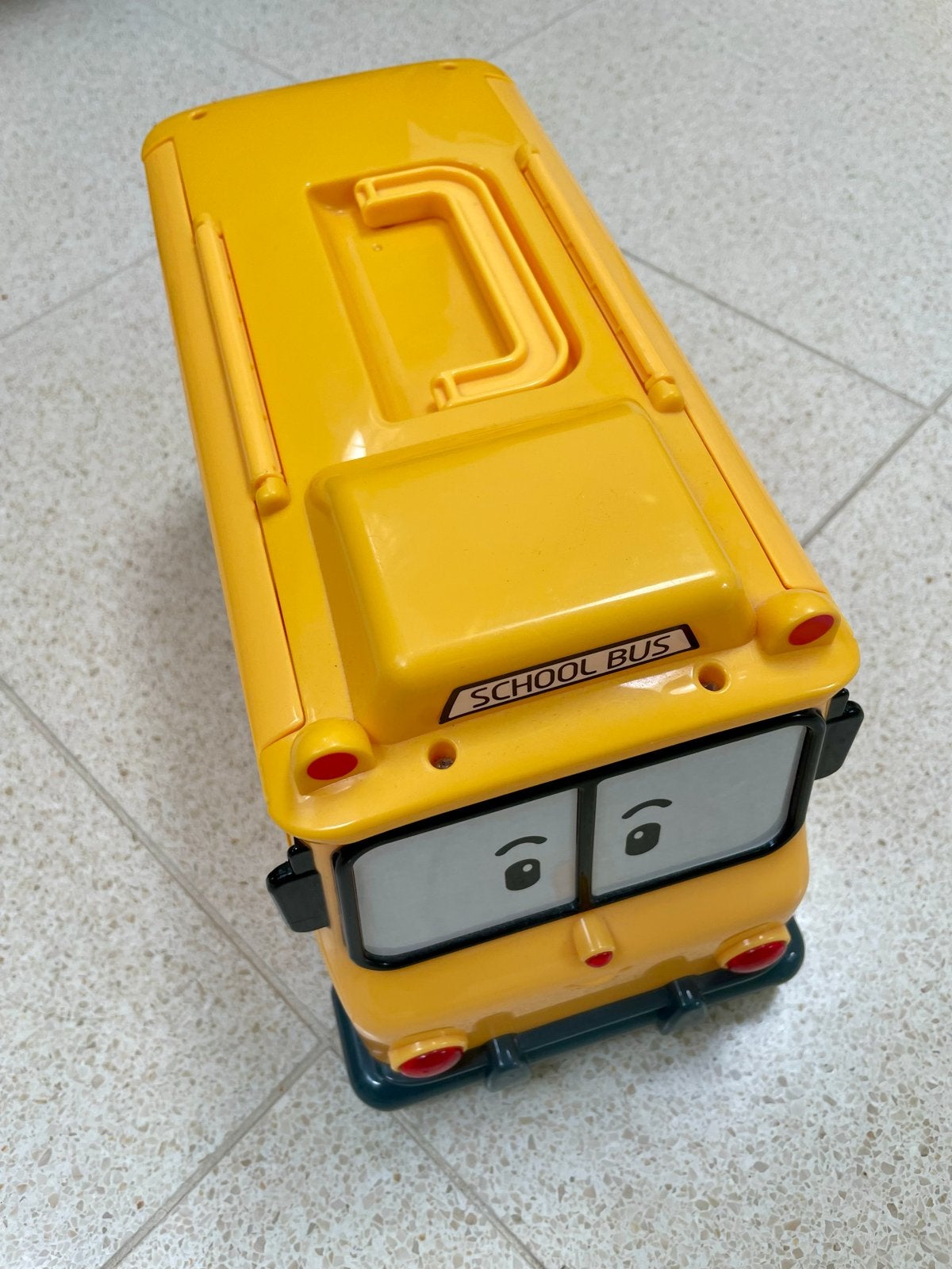 RobocarPoli Schoolbus Speelgoed Opbergdoos, Ophalen, Zo goed als nieuw