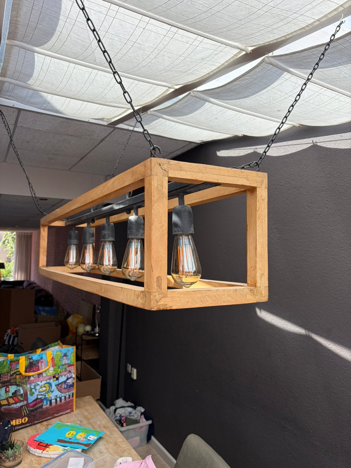 Hanglamp voor boven de eettafel, Ophalen, Zo goed als nieuw, E27 (groot)