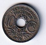 10  cent  1919  Frankrijk. km. 866 a  ( 0,40 euro ), Ophalen of Verzenden, Frankrijk, Losse munt