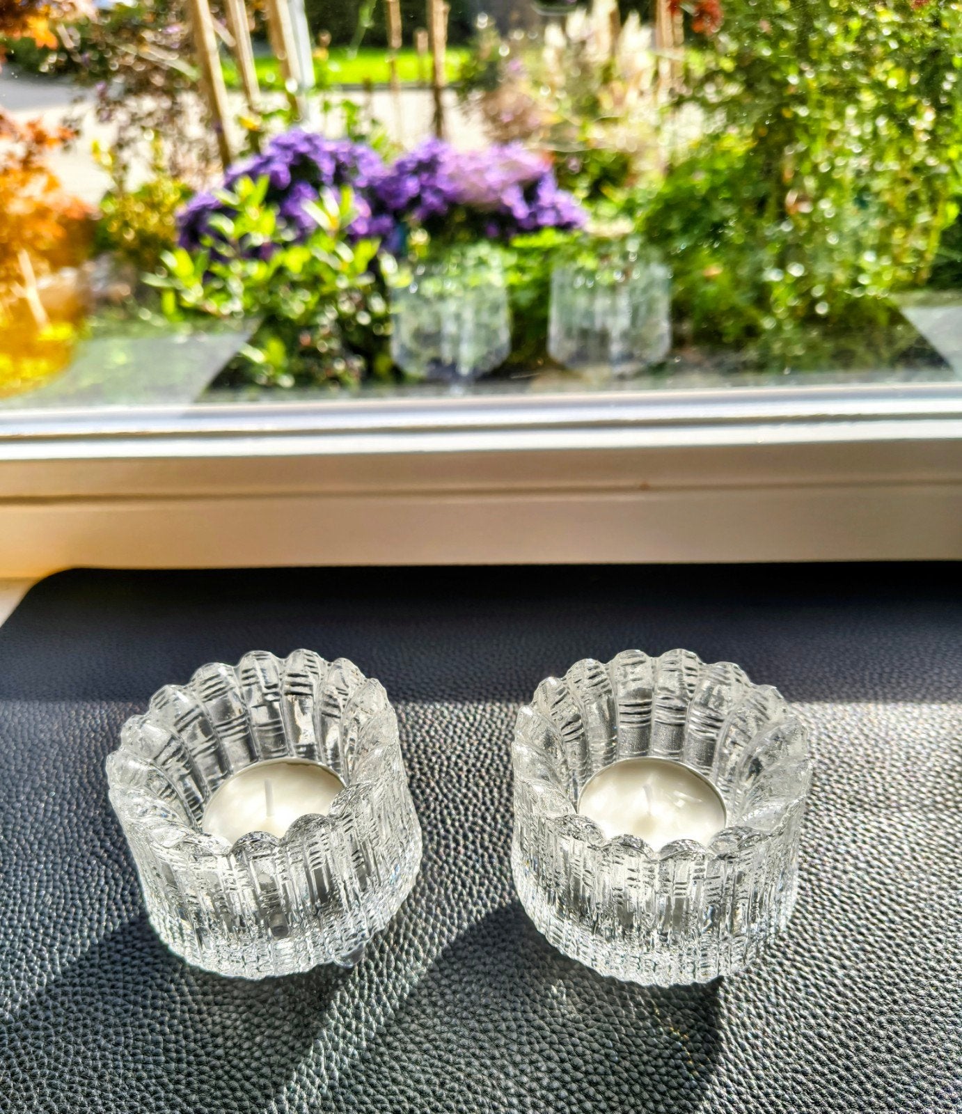Iitala Ultima Thule vintage set/2 waxinelichthouders Finland, Antiek en Kunst, Ophalen of Verzenden