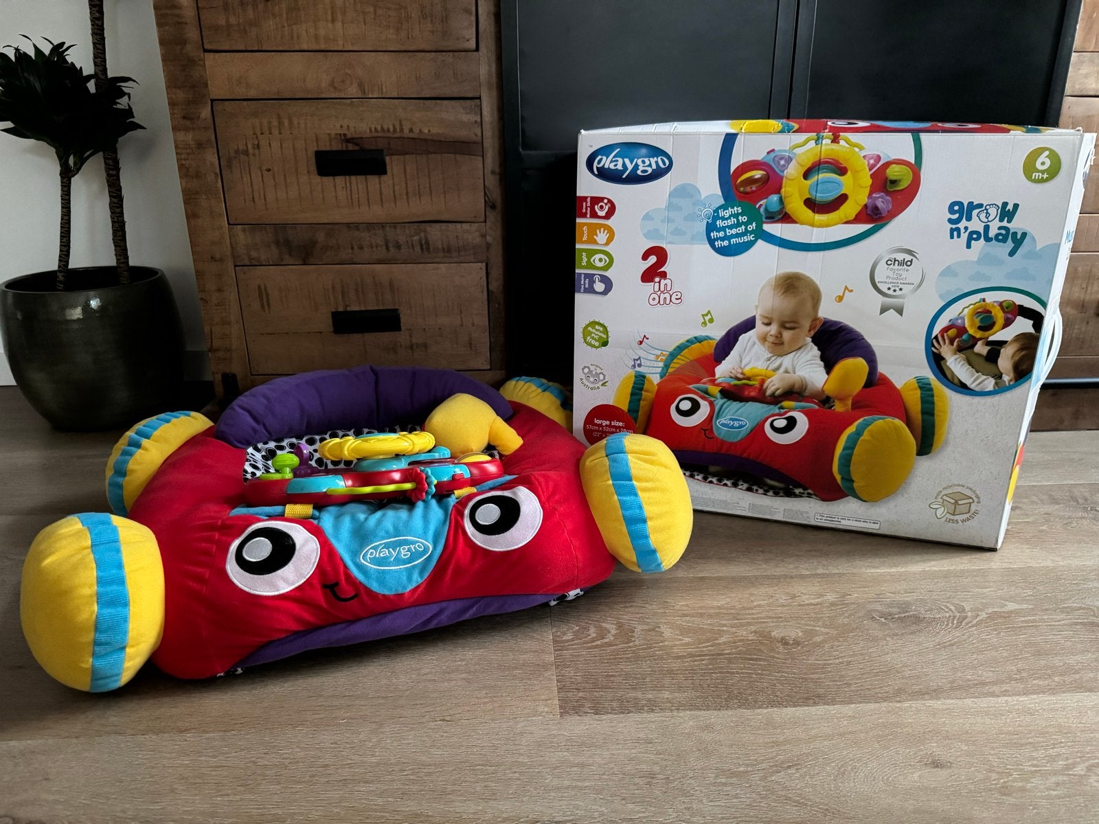 Playgro Muzikale Auto Zitkussen - Zo goed als nieuw, Ophalen of Verzenden, Zo goed als nieuw, Auto, Met licht