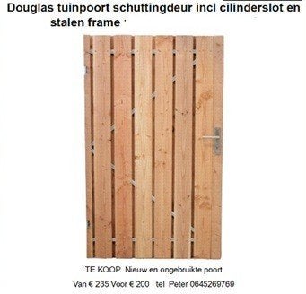 tuinpoort, Ophalen, 100 tot 150 cm, Nieuw, Draaipoort
